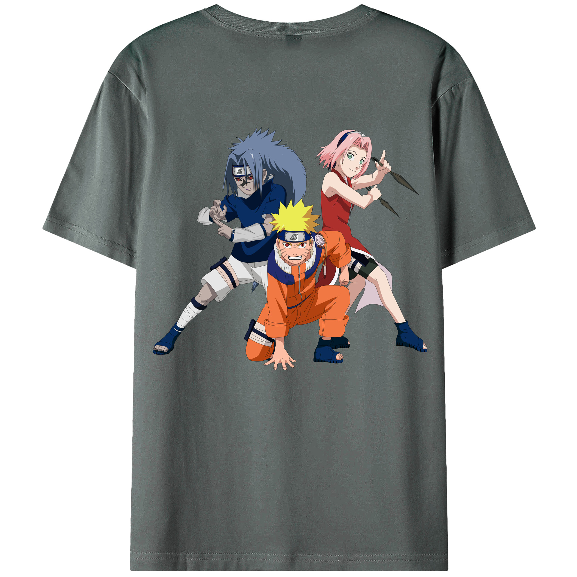 （画像用） NARUTO -ナルト- うずまき ナルト Uzumaki Naruto 綿100％半袖Tシャツ（背面プリント）